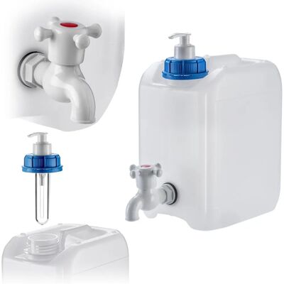 KADAX Wasserkanister - 5L, Weiß, Tragbar, Langlebig - Wasserspeicher KADAX Wasserkanister - 5L, Weiß, Tragbar, Langlebig - Wasserspeicher