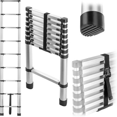 Drabina domowa aluminiowa KADAX, teleskopowa, rozciągliwa - 9 stopni Drabina domowa aluminiowa KADAX, teleskopowa, rozciągliwa - 9 stopni