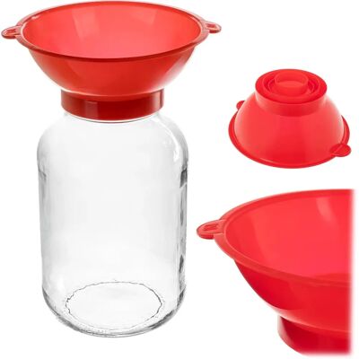 KADAX Plastic kitchen funnel - Red for jars - Kitchen funnel KADAX Plastic kitchen funnel - Red for jars - Kitchen funnel