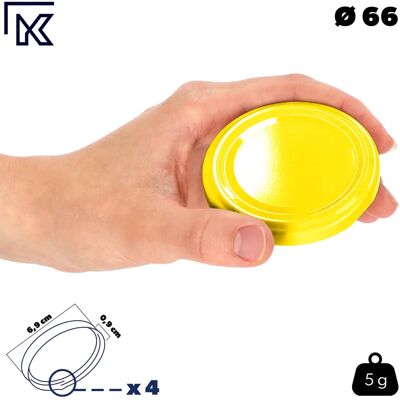 KADAX - Fi66 - 10 pcs - 4 clips - Tapa de tarro KADAX - Fi66 - 10 pcs - 4 clips - Tapa de tarro