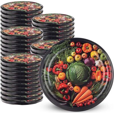 KADAX - Fi82 - 50 Pcs - 6 Clips - Jar Lid Set KADAX - Fi82 - 50 Pcs - 6 Clips - Jar Lid Set
