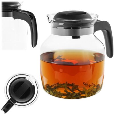 KADAX - Glass 1.5L - Black - Lid - Glass teapot KADAX - Glass 1.5L - Black - Lid - Glass teapot