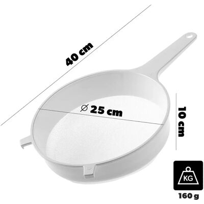 KADAX Kitchen Plastic Strainer 25cm - Dense Filtration - Kitchen Tool KADAX Kitchen Plastic Strainer 25cm - Dense Filtration - Kitchen Tool
