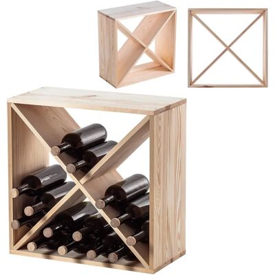 Râtelier à Vin en Bois KADAX 24 Bouteilles - Rangement à Vin - Publicité Râtelier à Vin en Bois KADAX 24 Bouteilles - Rangement à Vin - Publicité