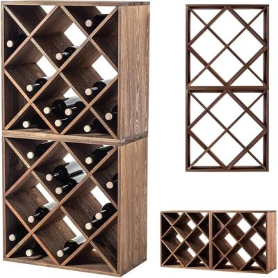 Râtelier à Vin en Bois KADAX - 48 Chaussures - Solution de Rangement de Vin - Publicité Râtelier à Vin en Bois KADAX - 48 Chaussures - Solution de Rangement de Vin - Publicité