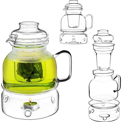 KADAX Glass jug 1.5L with infuser and candle warmer - Glass jug with infuser and candle warmer KADAX Glass jug 1.5L with infuser and candle warmer - Glass jug with infuser and candle warmer