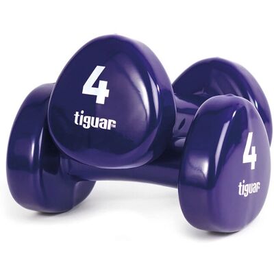 Tiguar Vinyl Kurzhantel 4kg - Fitness & Heimtraining Tiguar Vinyl Kurzhantel 4kg - Fitness & Heimtraining