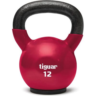 Tiguar 12kg Vinyl Kettlebell - Hela kroppen träningsredskap Tiguar 12kg Vinyl Kettlebell - Hela kroppen träningsredskap