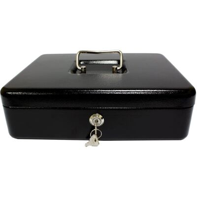 Verotech - Large Money Box - Czarny - 300x240x90 mm - Cash Box Verotech - Large Money Box - Czarny - 300x240x90 mm - Cash Box