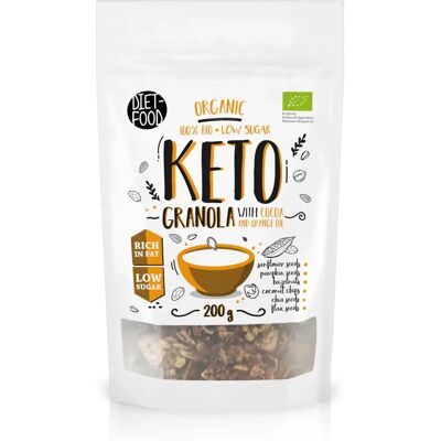 Bio Keto Müsli mit Kakao und Orangenöl - 200g Bio Keto Müsli mit Kakao und Orangenöl - 200g