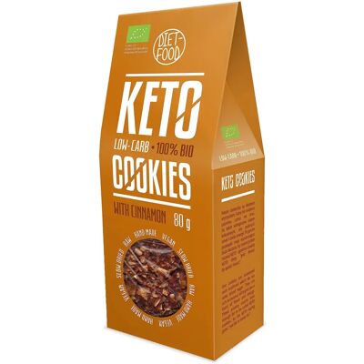 BIO Cynamonowe Keto Herbatniki - Organiczne, Niska Zawartość Cukru, 80g BIO Cynamonowe Keto Herbatniki - Organiczne, Niska Zawartość Cukru, 80g