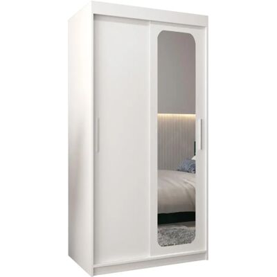 Abiks Möbel T2 Blanc/Blanc Armoire coulissante - Wardrobe - Publicité Abiks Möbel T2 Blanc/Blanc Armoire coulissante - Wardrobe - Publicité