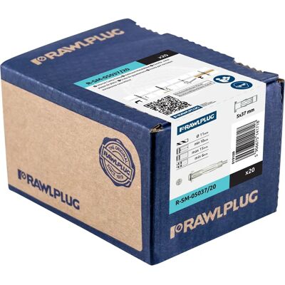 Ancoraggi Rawl M5 x 37 mm - Alta resistenza per cartongesso Ancoraggi Rawl M5 x 37 mm - Alta resistenza per cartongesso
