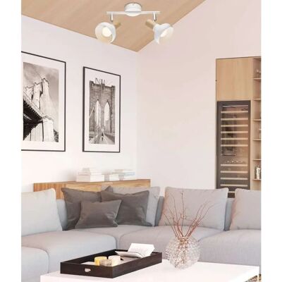 Candellux Puerto 92-62659 Plafon Blanc avec Détails en Bois - Lampe de Plafond - Publicité Candellux Puerto 92-62659 Plafon Blanc avec Détails en Bois - Lampe de Plafond - Publicité