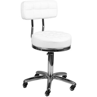 ACT-PolironeShop - POL-AM877 - Biały - Chromowana stal Stool ACT-PolironeShop - POL-AM877 - Biały - Chromowana stal Stool