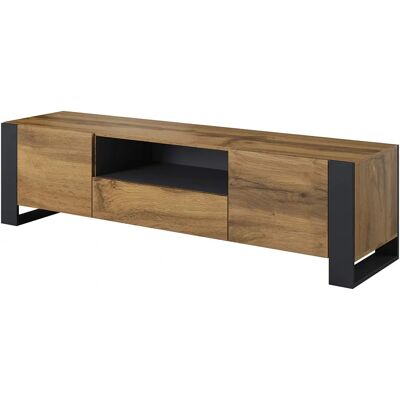 Mueble de TV BIM FURNITURE Nunki 180cm - Wotan y Antracita Mueble de TV BIM FURNITURE Nunki 180cm - Wotan y Antracita