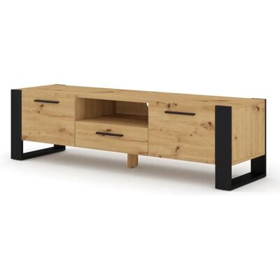 Bim Furniture Nuka TV-Ständer - Modern 160x43x48cm, Schwarz Bim Furniture Nuka TV-Ständer - Modern 160x43x48cm, Schwarz