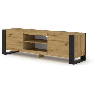 BIM FURNITURE Mondi 158 cm - Eichenholz / Schwarz TV-Schrank BIM FURNITURE Mondi 158 cm - Eichenholz / Schwarz TV-Schrank