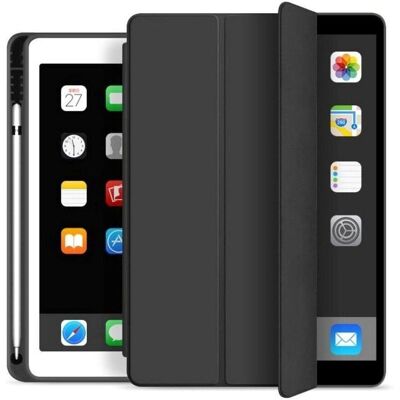 Musta tri-fold kotelo iPad 10.2 - Pidikkeellä Musta tri-fold kotelo iPad 10.2 - Pidikkeellä
