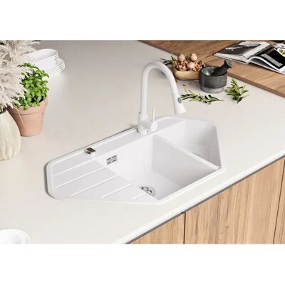 Primagran - Copenhague 900 Corner - 90 x 50 cm - Sink - Publicité Primagran - Copenhague 900 Corner - 90 x 50 cm - Sink - Publicité