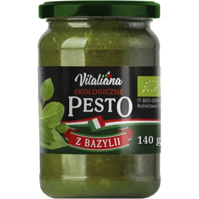 NaturAvena bio pesto bazyliowe - Pesto z bazylii, 140g, wegetariańskie NaturAvena bio pesto bazyliowe - Pesto z bazylii, 140g, wegetariańskie