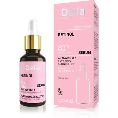 Sérum Rétinol Delia Cosmetics pour visage, cou & décolleté - Sérum Sérum Rétinol Delia Cosmetics pour visage, cou & décolleté - Sérum