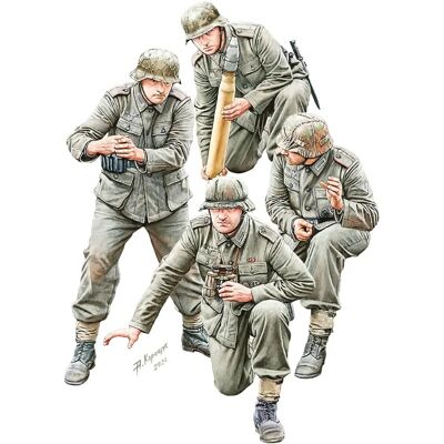 Miniart German Gun Crew 1:35 - WWII Model Kit Miniart German Gun Crew 1:35 - WWII Model Kit