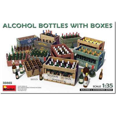 Miniart - Bottiglie di alcool con scatole - MA35665 - Alcohol Bottles Miniart - Bottiglie di alcool con scatole - MA35665 - Alcohol Bottles