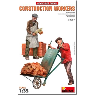 Miniart Construction Workers with Accessories - Construction Set Miniart Construction Workers with Accessories - Construction Set