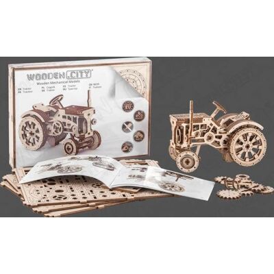 Wooden City Traktor Modellbausatz - 3D Puzzle - Umweltfreundlich, Skala 1:20 Wooden City Traktor Modellbausatz - 3D Puzzle - Umweltfreundlich, Skala 1:20