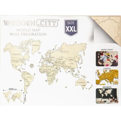 Wooden City WM505 Puzzle - 3D Weltkarte - Wooden City Puzzle Wooden City WM505 Puzzle - 3D Weltkarte - Wooden City Puzzle