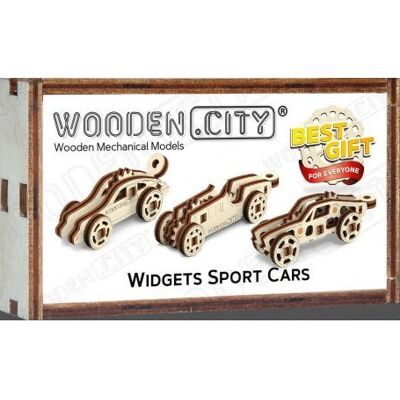 Wooden City Widgets sportovní auta 3D puzzle - 42 kusů - Model Wooden City Widgets sportovní auta 3D puzzle - 42 kusů - Model