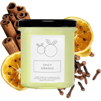 Hagi Marke Würzige Orange Sojakerze - Duft 230g Hagi Marke Würzige Orange Sojakerze - Duft 230g