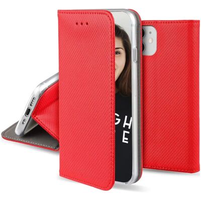 Étui Magnétique Intelligent Rouge pour Samsung Galaxy A16 / A16 5G - Publicité Étui Magnétique Intelligent Rouge pour Samsung Galaxy A16 / A16 5G - Publicité