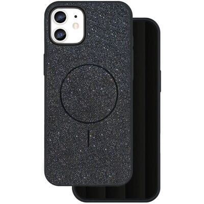 TelForceOne glitter tynn magnetcover for iPhone 12/12 Pro - Svart TelForceOne glitter tynn magnetcover for iPhone 12/12 Pro - Svart