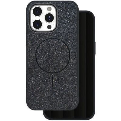 TelForceOne iPhone 14 Pro Glitter Tynn Cover - MagSafe Kompatibel - Svart TelForceOne iPhone 14 Pro Glitter Tynn Cover - MagSafe Kompatibel - Svart