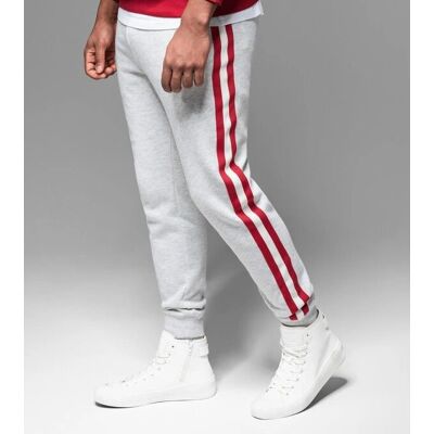 Pantaloni sportivi Ombre pentru bărbați cu buzunare și ribbing - gri melange - pantaloni sport Pantaloni sportivi Ombre pentru bărbați cu buzunare și ribbing - gri melange - pantaloni sport