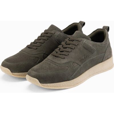 Pantofi sport din nubuc olive pentru bărbați - Stil sportiv Pantofi sport din nubuc olive pentru bărbați - Stil sportiv