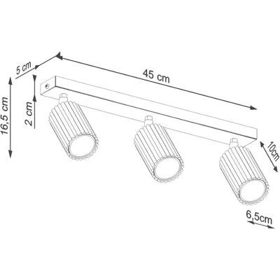 Barra di Faretto Minimalista Karbon a 3 Luci - Lampada da Soffitto Barra di Faretto Minimalista Karbon a 3 Luci - Lampada da Soffitto