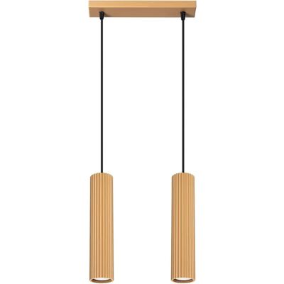 Lampa wisząca minimalistyczna Sollux Lighting Karbon 2 światła złota - Lampa sufitowa Lampa wisząca minimalistyczna Sollux Lighting Karbon 2 światła złota - Lampa sufitowa