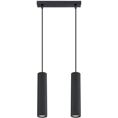 Lámpara Colgante Minimalista Sollux Lighting Karbon 2 Luces Negra - Lámpara de Techo Lámpara Colgante Minimalista Sollux Lighting Karbon 2 Luces Negra - Lámpara de Techo
