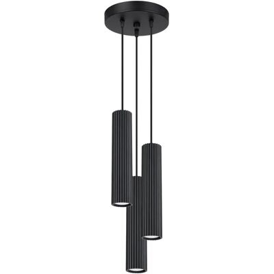 Suspension SOLLUX LIGHTING Karbon - Noir Minimaliste 3 Lumières - Publicité Suspension SOLLUX LIGHTING Karbon - Noir Minimaliste 3 Lumières - Publicité