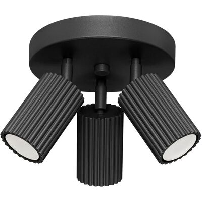 Projecteur de plafond minimaliste Sollux Lighting Karbon 3 lumières noir - Publicité Projecteur de plafond minimaliste Sollux Lighting Karbon 3 lumières noir - Publicité