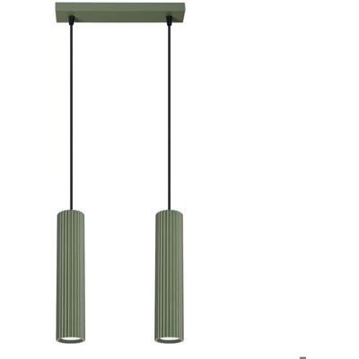 Sollux Lighting Karbon Olive Green 2-Light Pendant - Pendant Light Sollux Lighting Karbon Olive Green 2-Light Pendant - Pendant Light