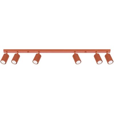 Sollux Lighting Karbon Minimalist Spotlight Bar 6 Light Red Ochre - Ceiling Lamp Sollux Lighting Karbon Minimalist Spotlight Bar 6 Light Red Ochre - Ceiling Lamp