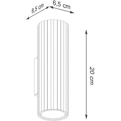 Sollux Lighting Karbon Lámpara de Pared Minimalista Up Down - Lámpara de Pared Sollux Lighting Karbon Lámpara de Pared Minimalista Up Down - Lámpara de Pared