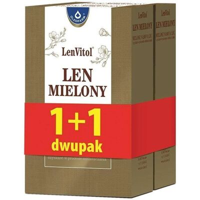 Oleofarm Gemahlener Leinsamen - 200+200g - Unterstützt Verdauung, ballaststoffreich Oleofarm Gemahlener Leinsamen - 200+200g - Unterstützt Verdauung, ballaststoffreich