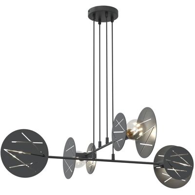 LichtED XOTIC 4-flame nero acciaio Lampada a sospensione LichtED XOTIC 4-flame nero acciaio Lampada a sospensione