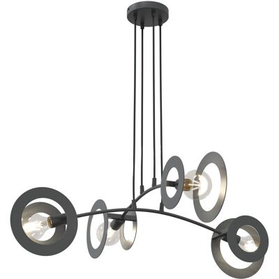 LichtED - EUFORIA 4-flammig - Nero - Lampada a soffitto a soffitto? LichtED - EUFORIA 4-flammig - Nero - Lampada a soffitto a soffitto?