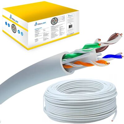 Kabel sieciowy wewnętrzny Cat6 UTP V2 25M - Extralink Kabel sieciowy wewnętrzny Cat6 UTP V2 25M - Extralink